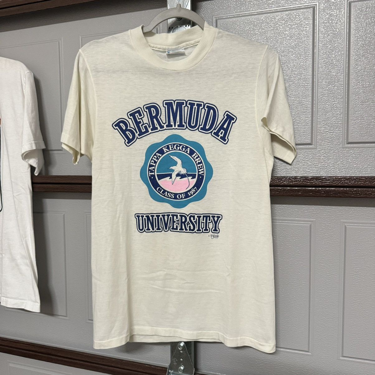 Hanes × Vintage vintage 70s 80s Thin Bremuda College Single Stitch Tee M Size US M / EU 48-50 / 2 - 1 Thumbnail