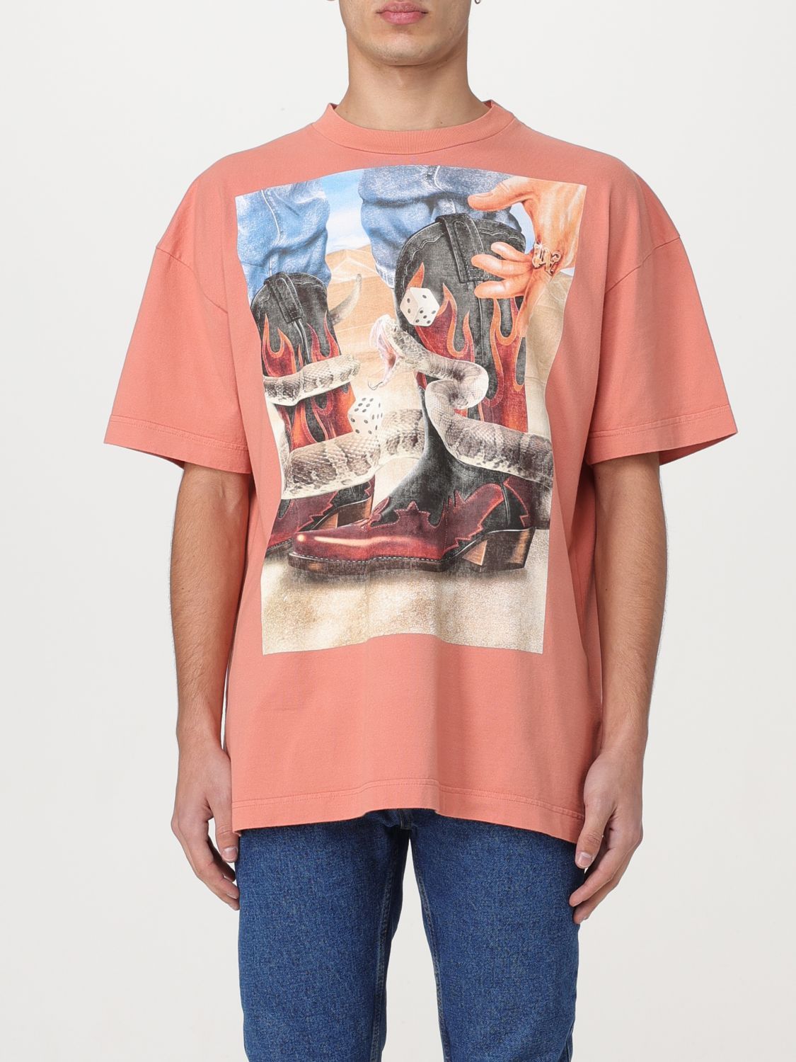 image of Palm Angels T-Shirt Men Pink (Size XS)