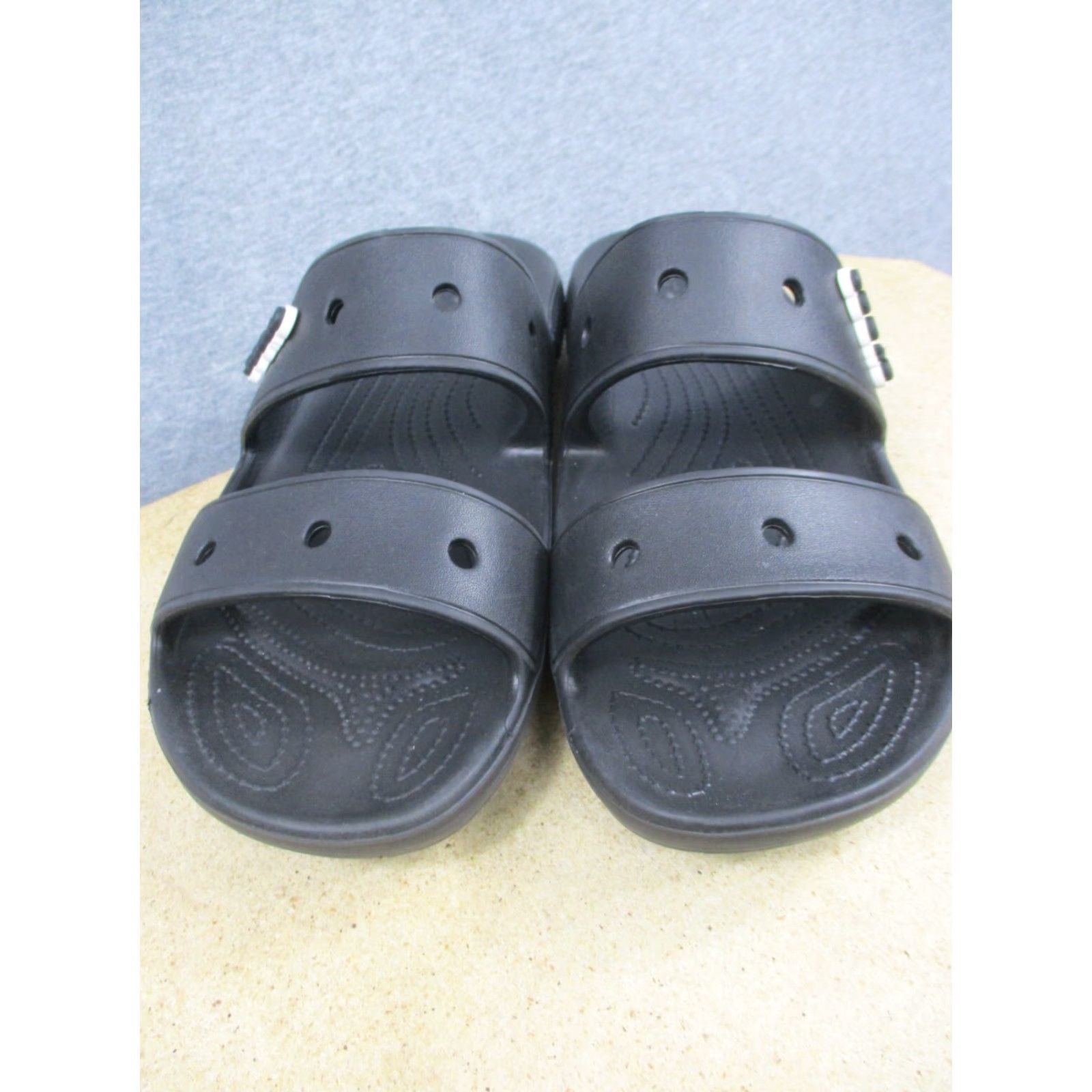 Crocs Crocs Mens Size 11 Clogs Straps Black Slip On Beach Outdooor Rubber - Mens, Shoes, Crocs, Clog, Casual, Rubber, Black, Size 11 Size US 11 / EU 44 - 6 Thumbnail
