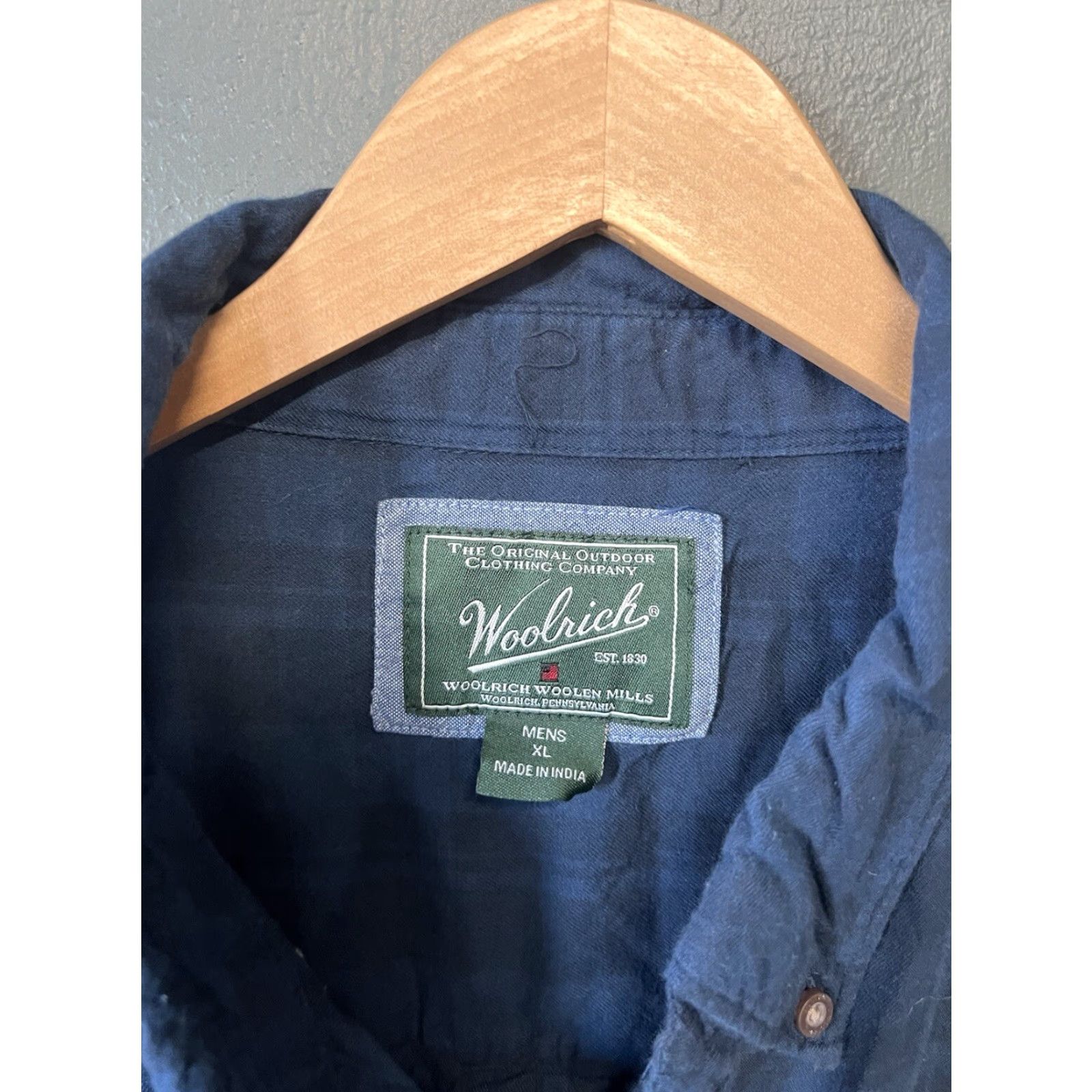 Vintage VINTAGE Woolrich Mens Blue Plaid Long Sleeve Button Up Flannel XL Size US XL / EU 56 / 4 - 3 Thumbnail