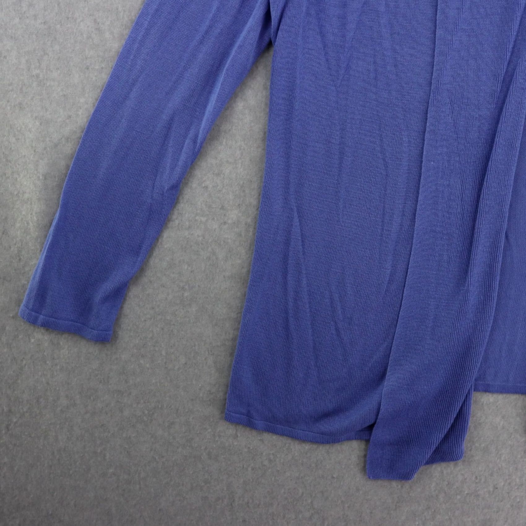 Vintage CYRUS Womens Cardigan Blue Large Long Sleeve Open-Front Draped Sweater Size L / US 10 / IT 46 - 5 Thumbnail