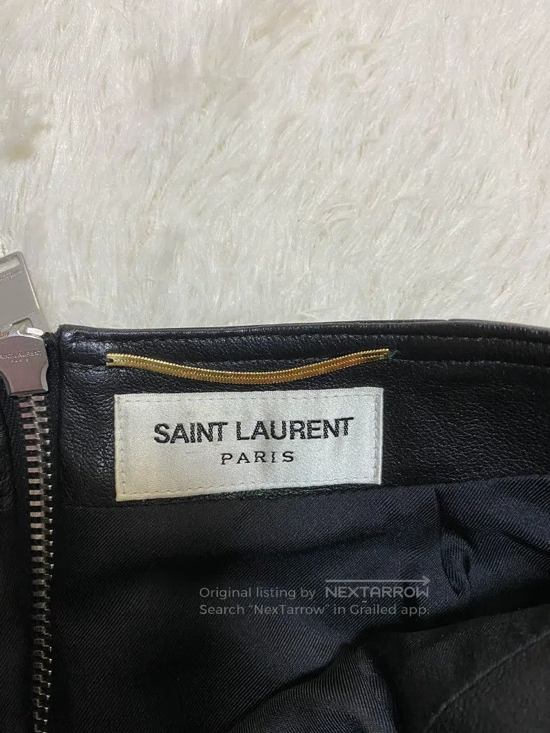 Saint Laurent Paris Saint Laurent Paris size F36 Leather Skirt Size 25" / US 0 / IT 36 - 2 Thumbnail