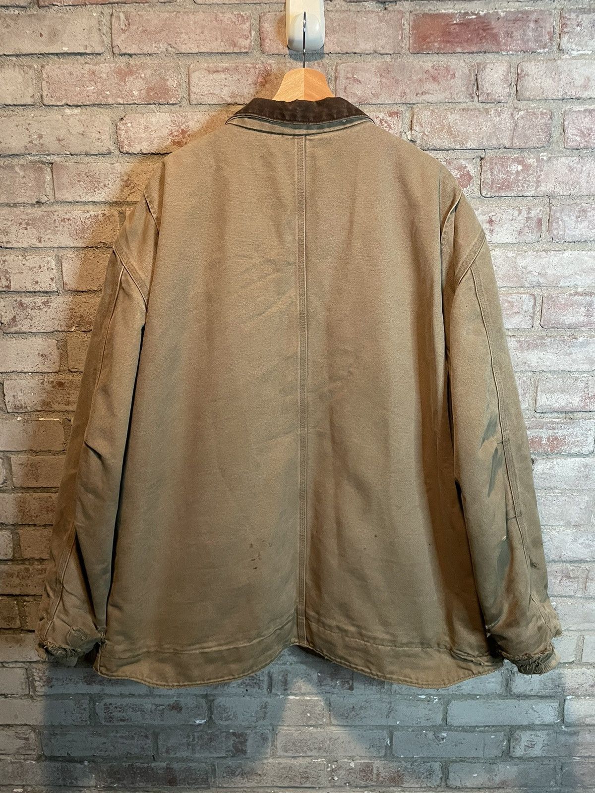 Carhartt Carhartt Sherpa Lined Distressed Brown Ridge Coat Jacket Size US XL / EU 56 / 4 - 10 Thumbnail
