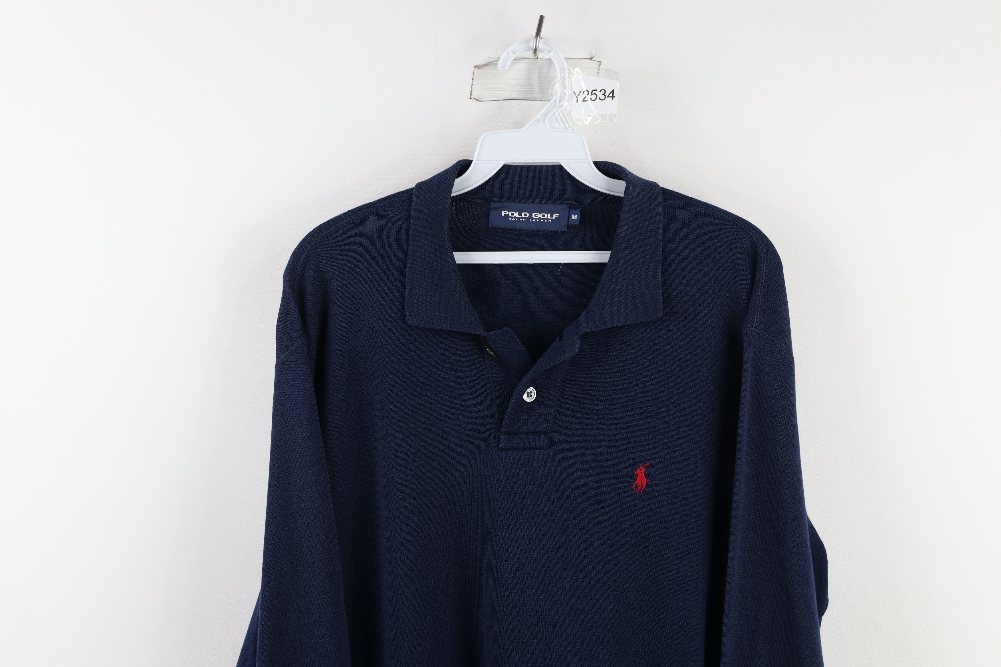 Polo Ralph Lauren Vintage 90s Ralph Lauren Knit Collared Pullover Sweater Size US M / EU 48-50 / 2 - 2 Thumbnail