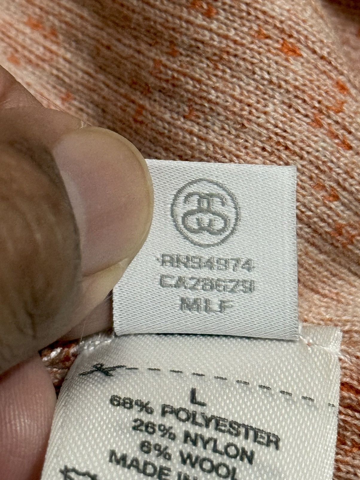 Stussy Stussy Engineered Panel Sweater Orange Size US L / EU 52-54 / 3 - 7 Thumbnail