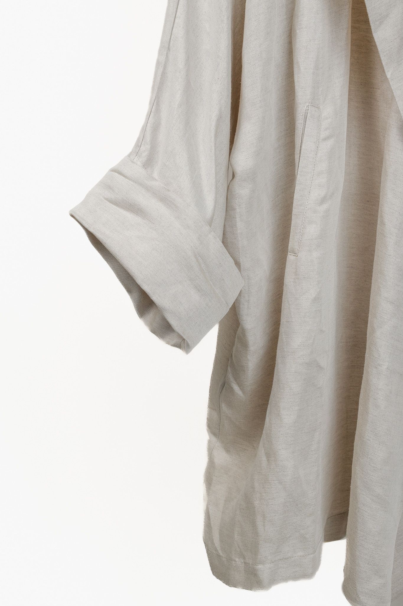 Ivan Grundahl Ivan Grundahl Beige Linen Oversized Hooded Coat Size XL / US 12-14 / IT 48-50 - 7 Thumbnail
