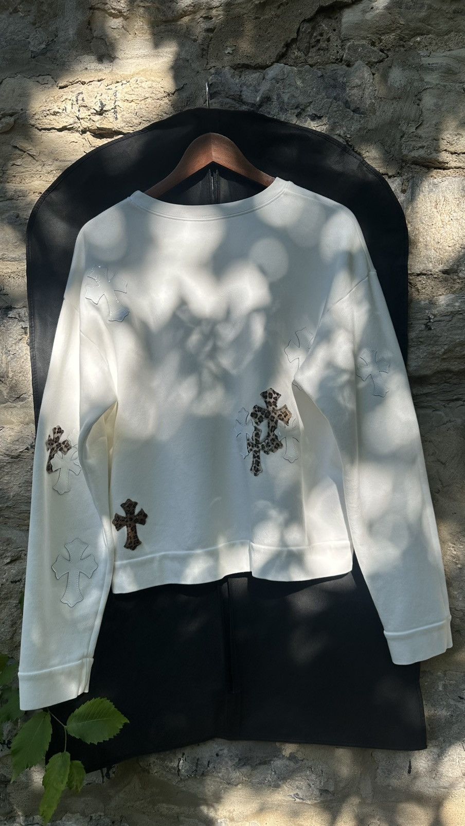 Chrome Hearts Chrome Hearts White & Leopard Cross Patch Sweatshirt Size US L / EU 52-54 / 3 - 11 Thumbnail