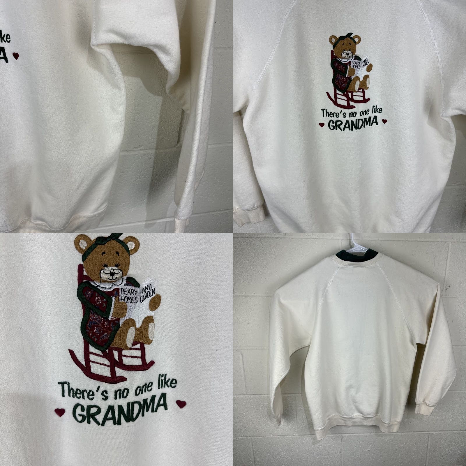 Vintage VINTAGE Cheek O Sportswear Sweatshirt Large No One Like Grandma Granny Bear Shirt Womens 1990s White Cotton Blend Grunge Size L / US 10 / IT 46 - 8 Thumbnail