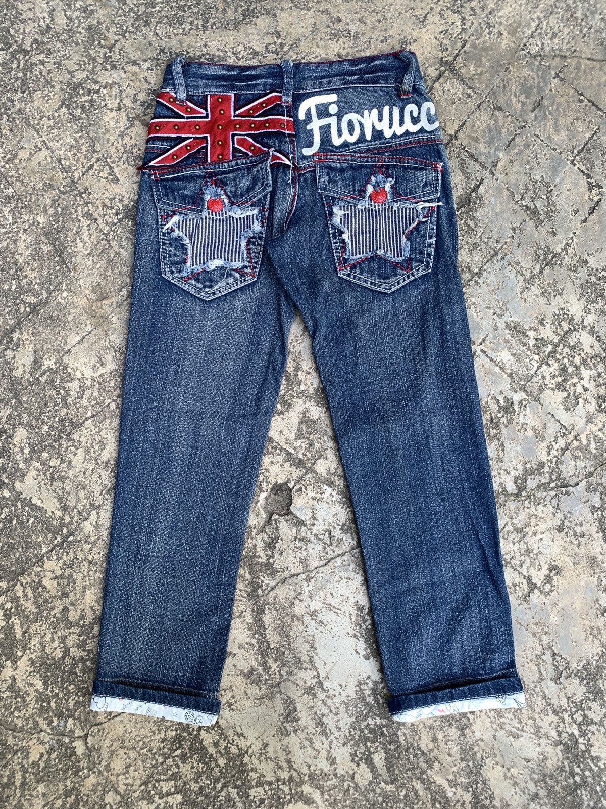 Fiorucci y2k Fiorucci Italy Stars Jeans Pants Size 24" / US 00 / IT 34 - 1 Thumbnail
