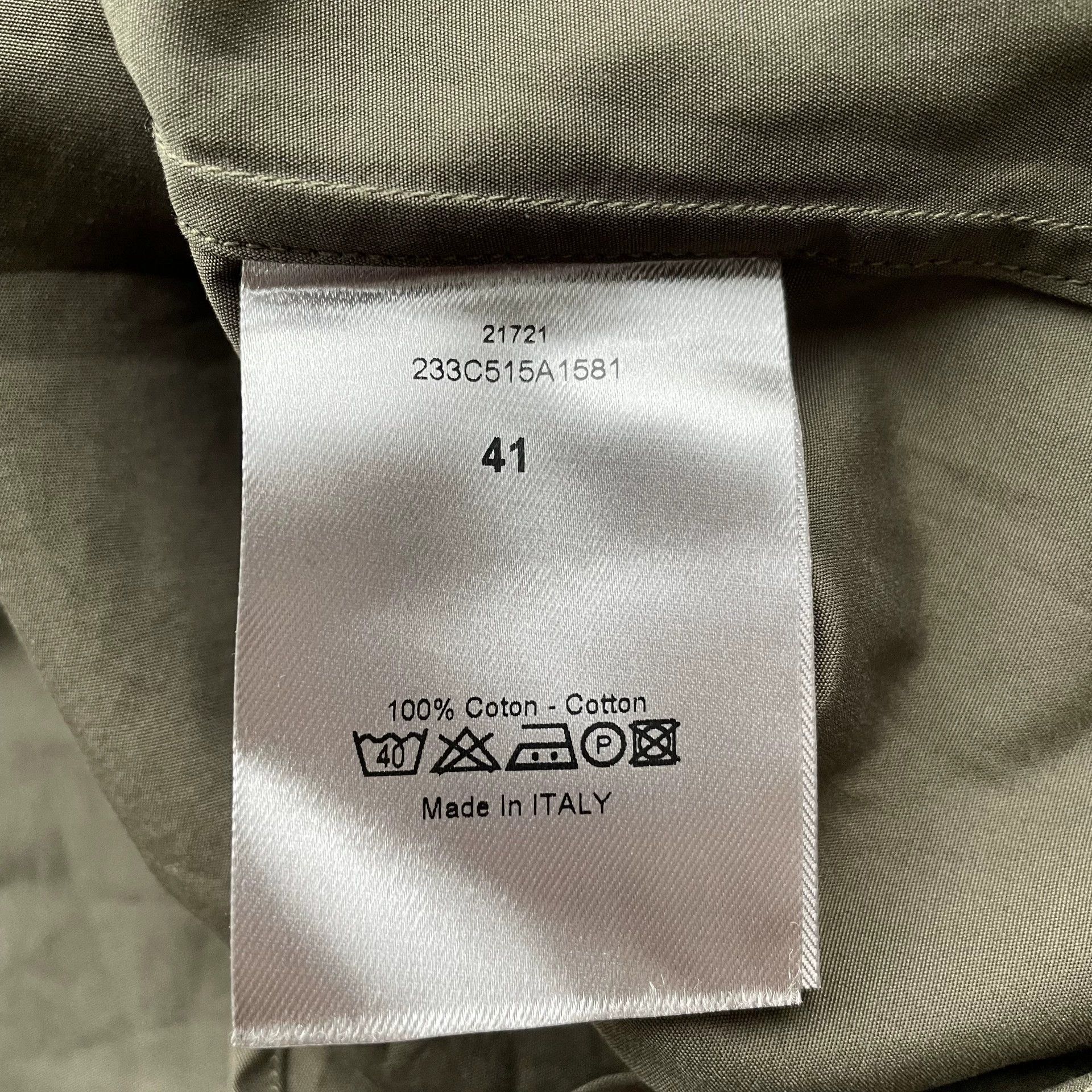 Dior 98 New DIOR Pocket Work Shirt Dark Green 41 L Size US L / EU 52-54 / 3 - 7 Thumbnail