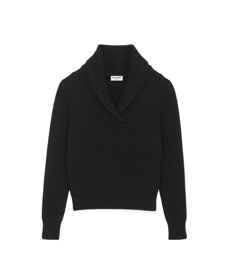 Saint Laurent Paris Saint Laurent Shawl Collar Sweater Size US M / EU 48-50 / 2 - 1 Thumbnail