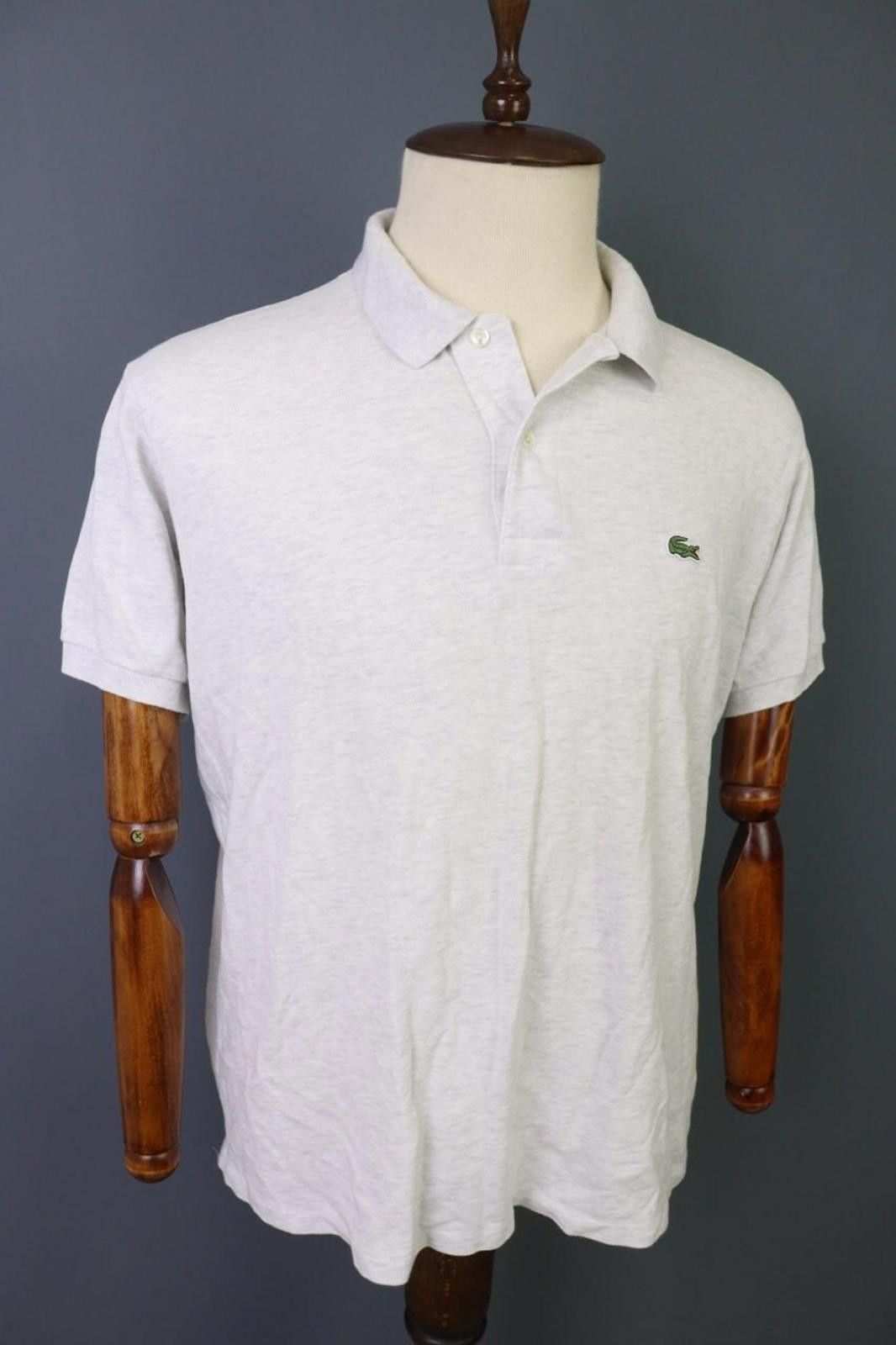 Lacoste Lacoste Classic Fit Gray Short Sleeve Polo Shirt Size 6 / XL Size US XL / EU 56 / 4 - 4 Thumbnail