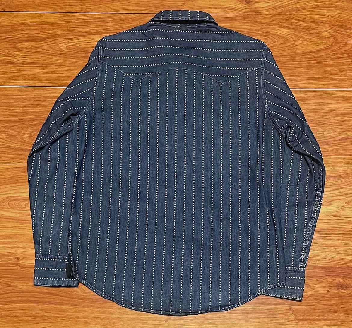 Schott 2000s Schott Nyc Star Striped Wabash Hickory Western Shirt Size US M / EU 48-50 / 2 - 5 Thumbnail