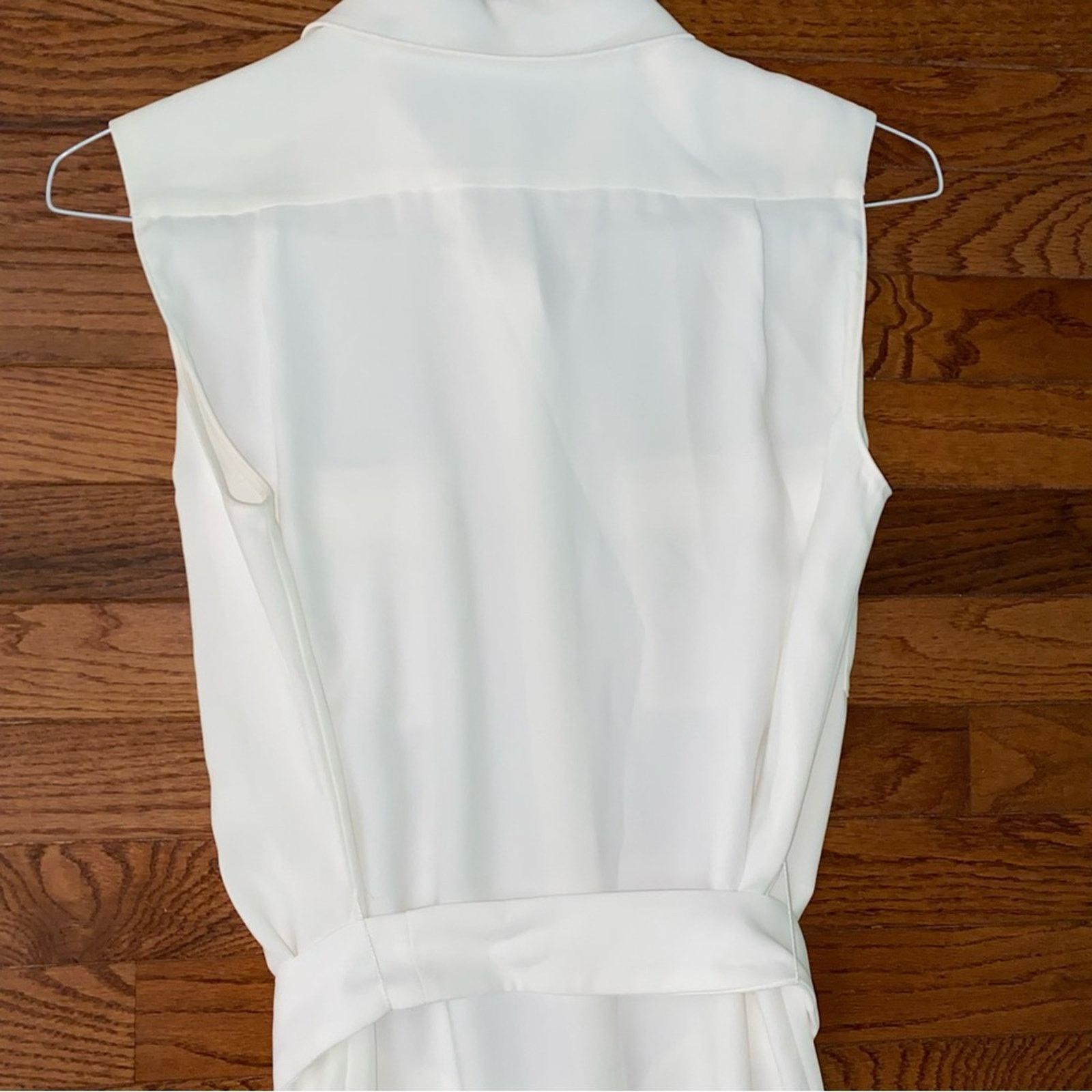 Amanda Uprichard New! $216 Amanda Uprichard White Sleeveless Shirt Dress S Size S / US 4 / IT 40 - 9 Thumbnail