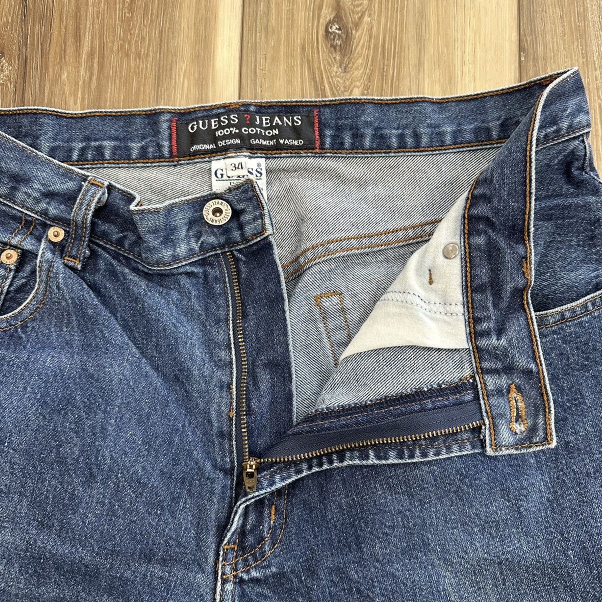 Guess Vintage 90s Guess Made in USA 100% Cotton Baggy Jeans Size US 34 / EU 50 - 5 Thumbnail