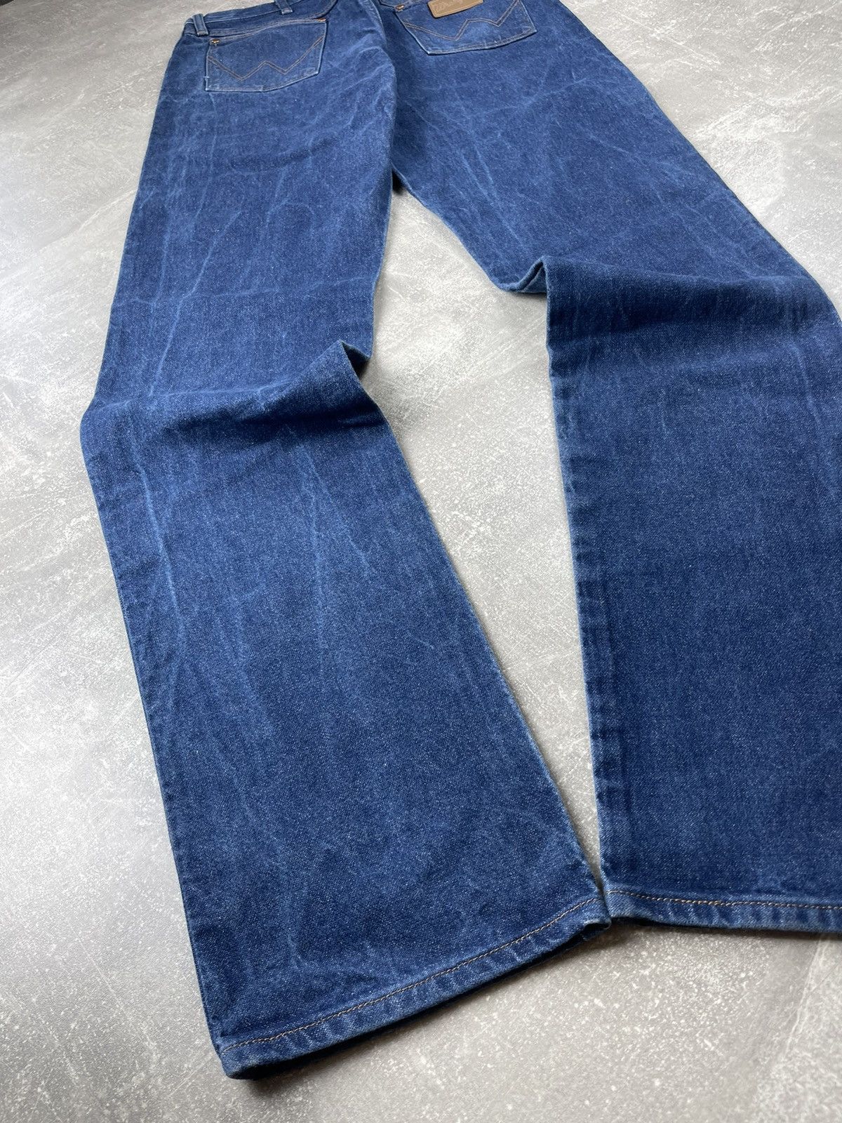 Vintage × Wrangler Rare! Vintage! Wrangler 80s Navy Blue Denim Jeans Size US 35 - 4 Thumbnail