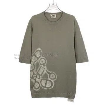 Hermes Hermes Green buckle print cotton round-neck short-sleeved Size US XL / EU 56 / 4 - 1 Thumbnail