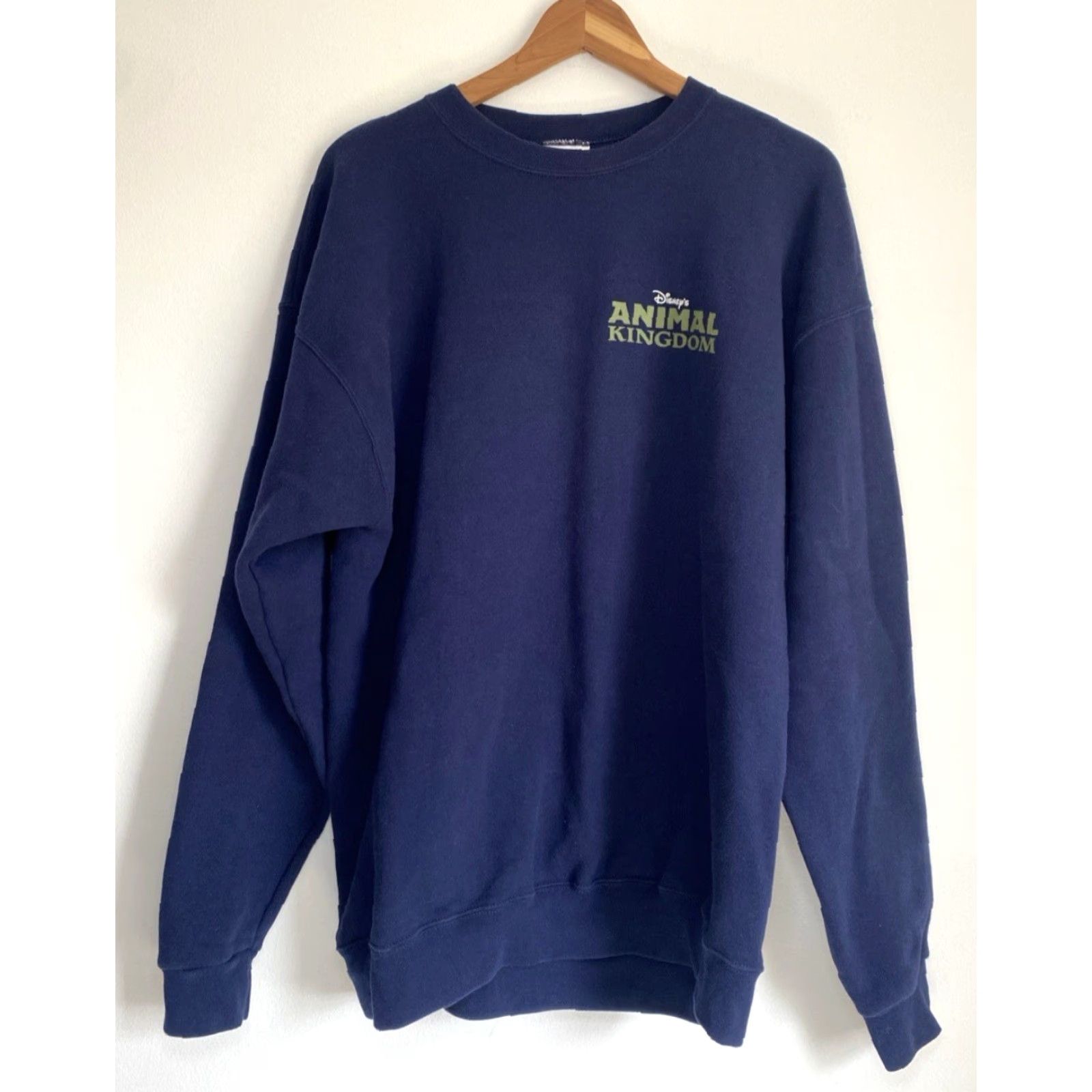 Vintage VINTAGE Mickey Inc. Disney's Animal Kingdom Sweatshirt Unisex Adults XL Navy Blue Cotton Blend Fleece Graphic Print Double-Sided 90s Theme Made in USA Size US XL / EU 56 / 4 - 2 Thumbnail