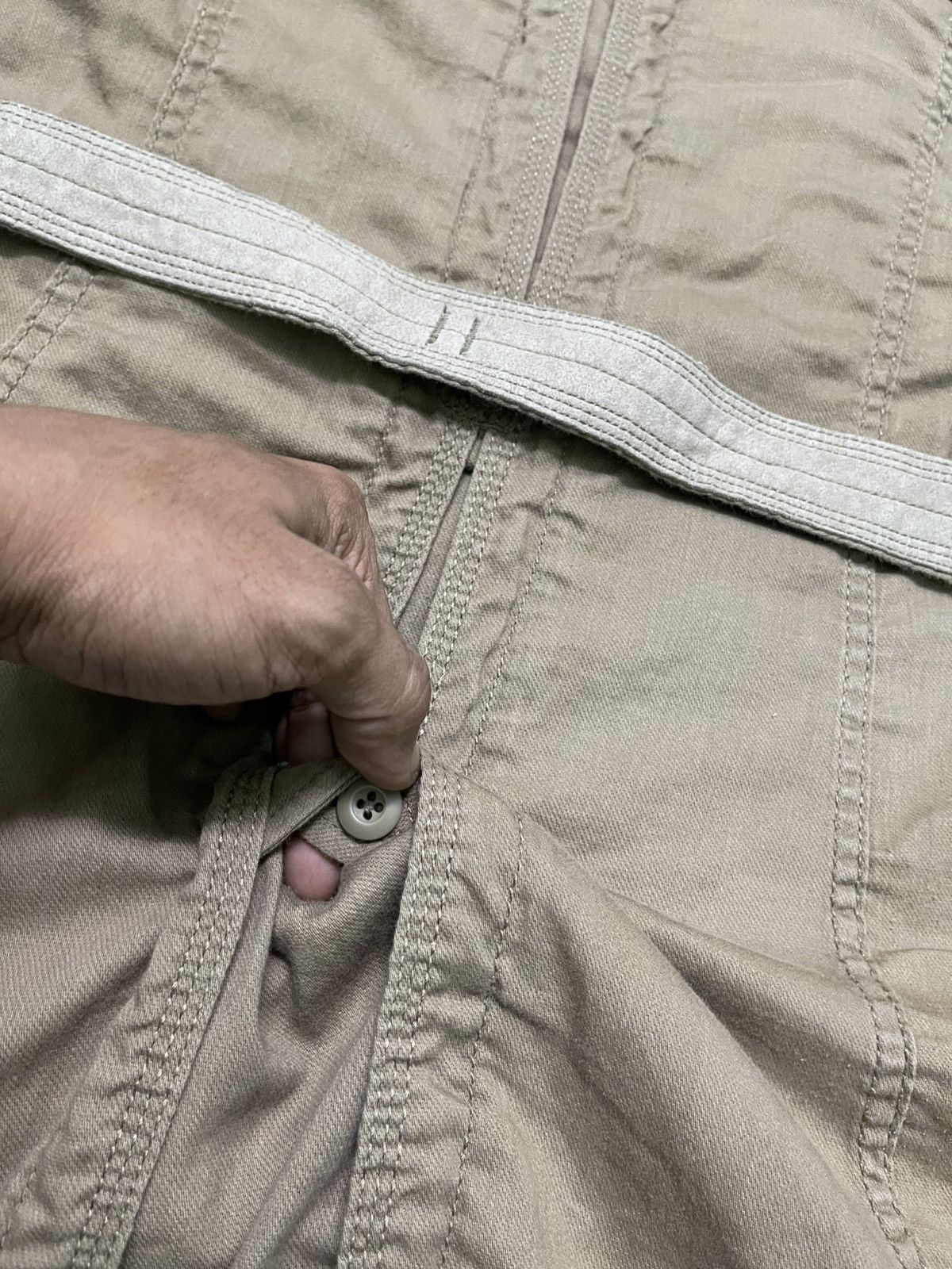 2000s G.O.A TECHTICAL PARKA JACKET LEATHER BELT
