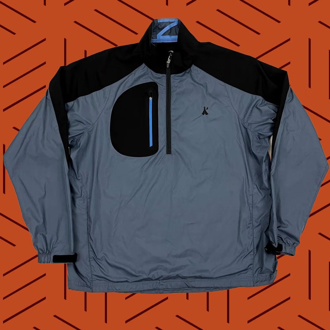 Vintage Zero Restriction Tour Series Windbreaker Pullover Mens L Blue Golf Quarter Zip Size US L / EU 52-54 / 3 - 1 Thumbnail