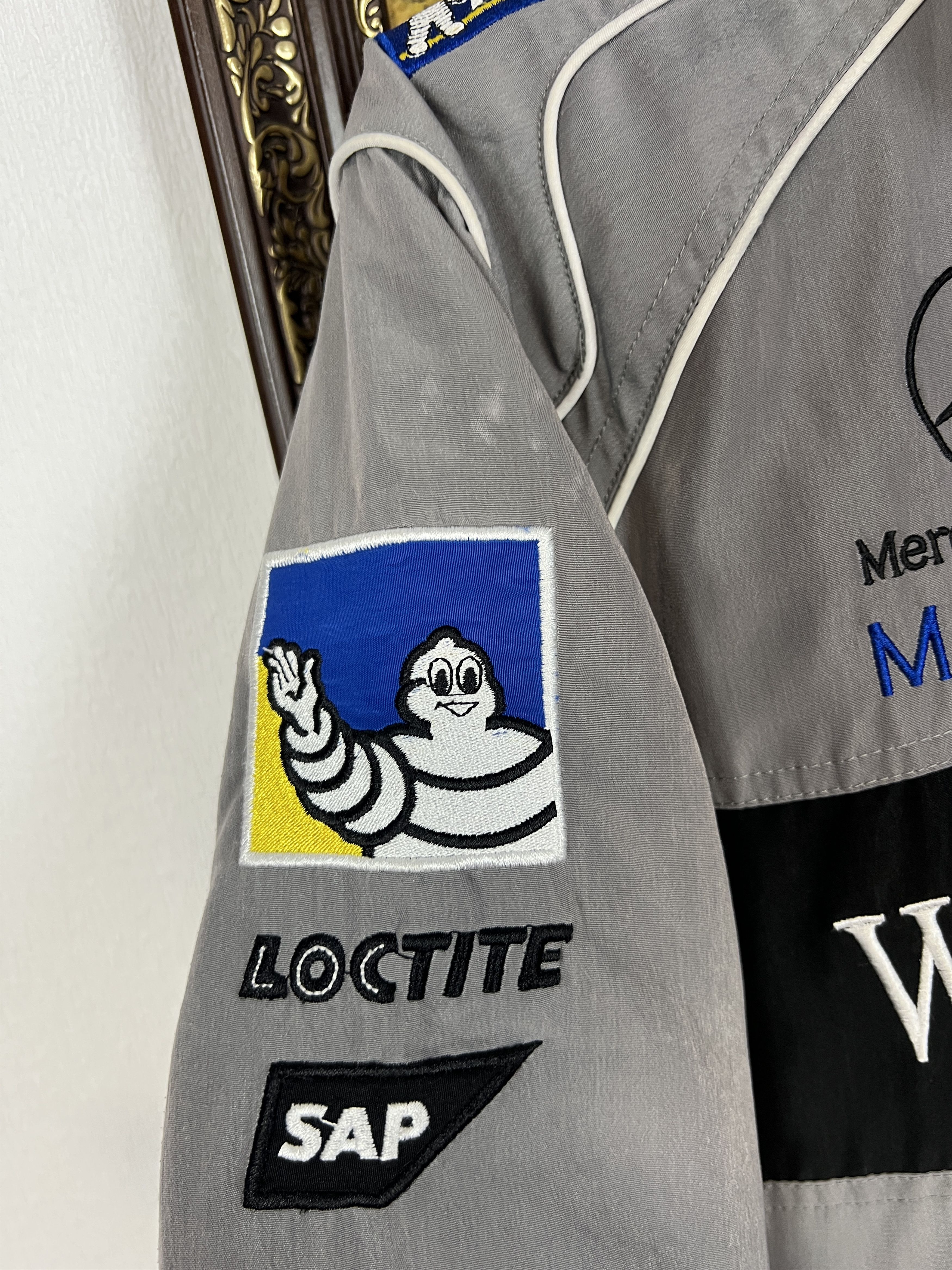 Mercedes-Benz Vintage Mercedes Benz Racing Formula 1 Bomber Warsteiner Size XS / US 0-2 / IT 36-38 - 6 Thumbnail
