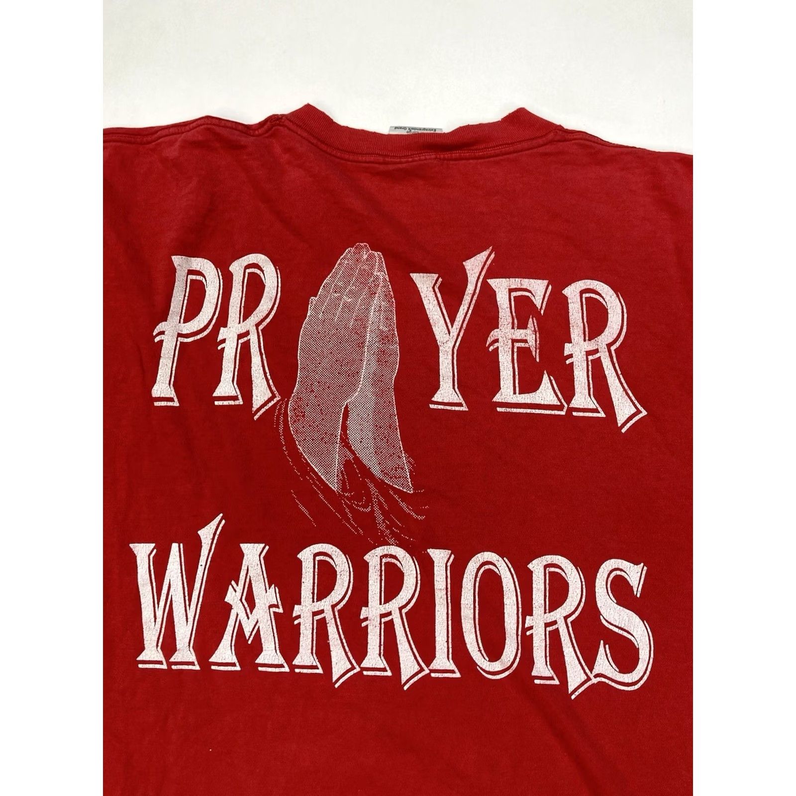 Tultex VINTAGE Prayer Changes Things T-shirt Men XL Red 90s Size US XL / EU 56 / 4 - 7 Thumbnail