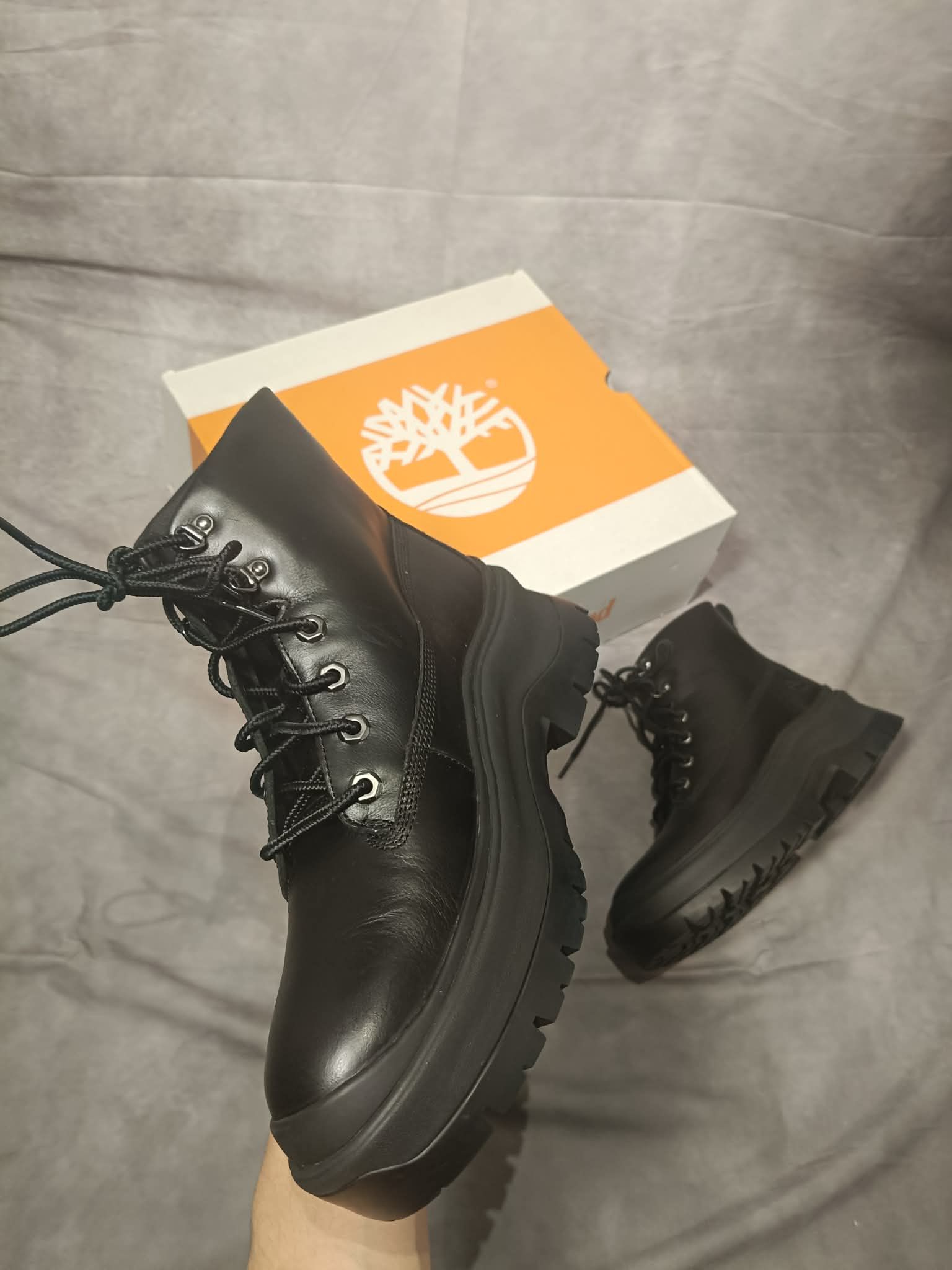 Timberland Timberland Roxie Lane Mid Lace Boot Black Full Grain 42eu Size US 11 / IT 41 - 5 Thumbnail