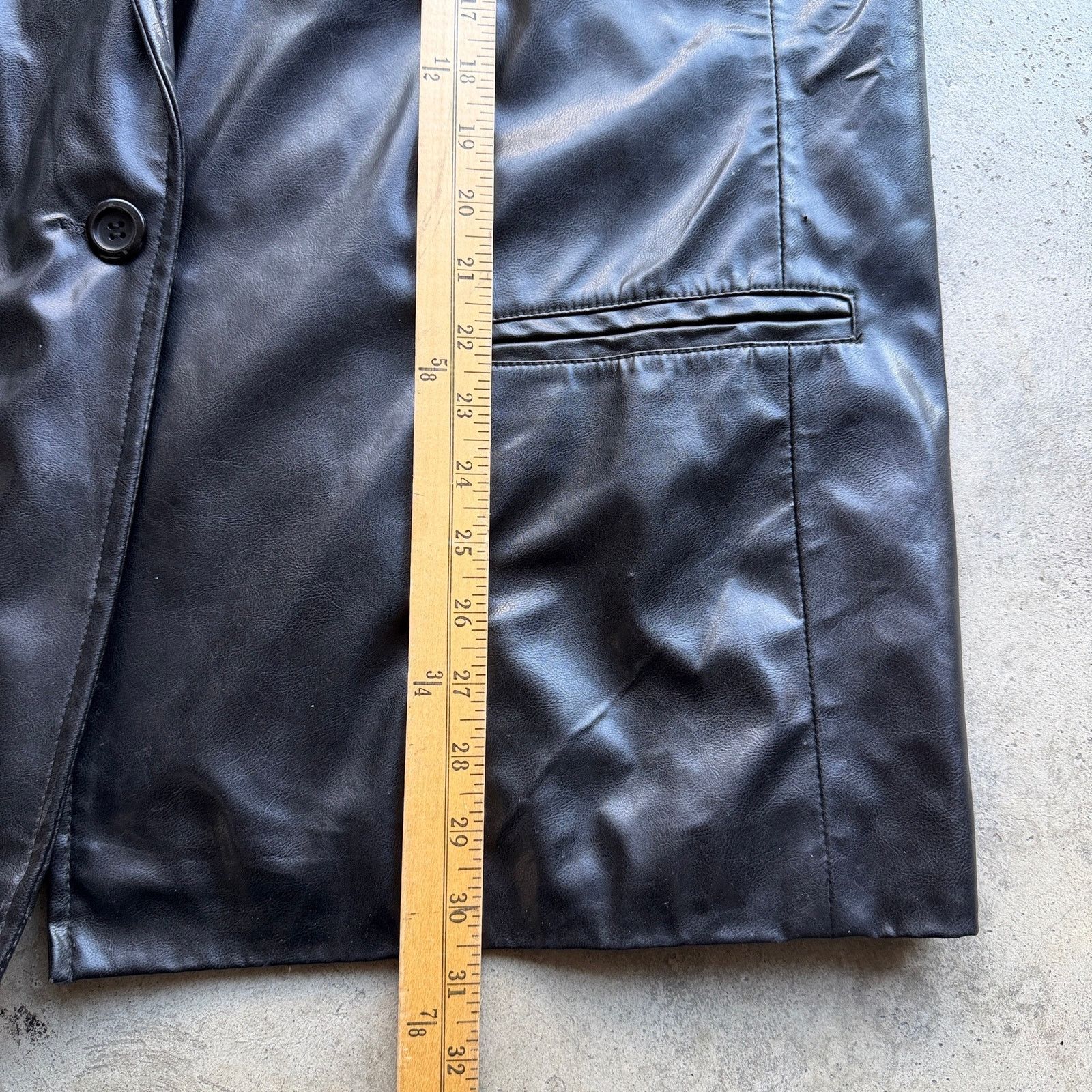 Other Vintage 90s Dumas Black Leather Blazer Jacket Minimalist Size ONE SIZE - 7 Thumbnail