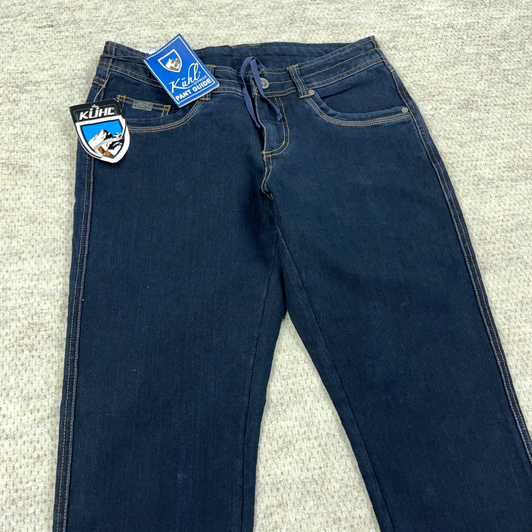 Denime Kuhl Quinn Jeans Women 8 Straight Leg Dark Wash Blue Denim Hiking Size 30" / US 8 / IT 44 - 4 Thumbnail