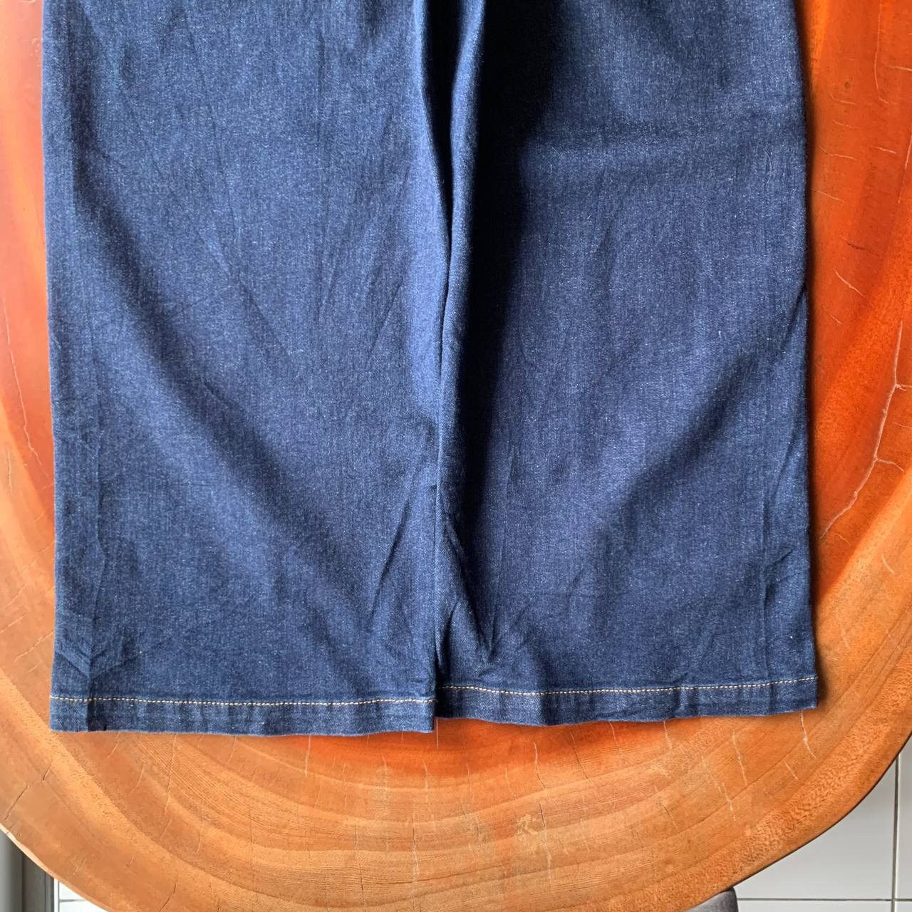 Issey Miyake Plantation By Issey Miyake Wide Leg Crop Blue Denim Pants Size US 28 / EU 44 - 6 Thumbnail