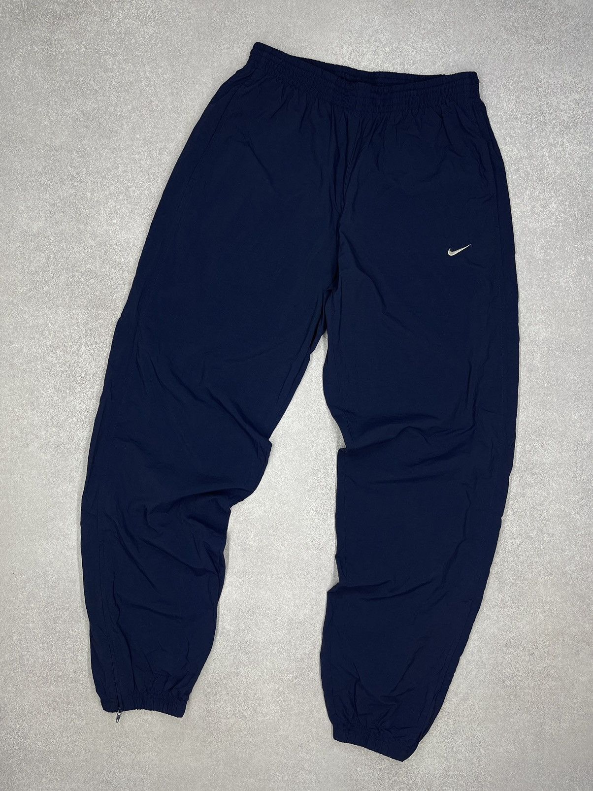 Nike Vintage Nike Nylon Sweatpants Navy Small Logo Y2k Acg Tn Grailed