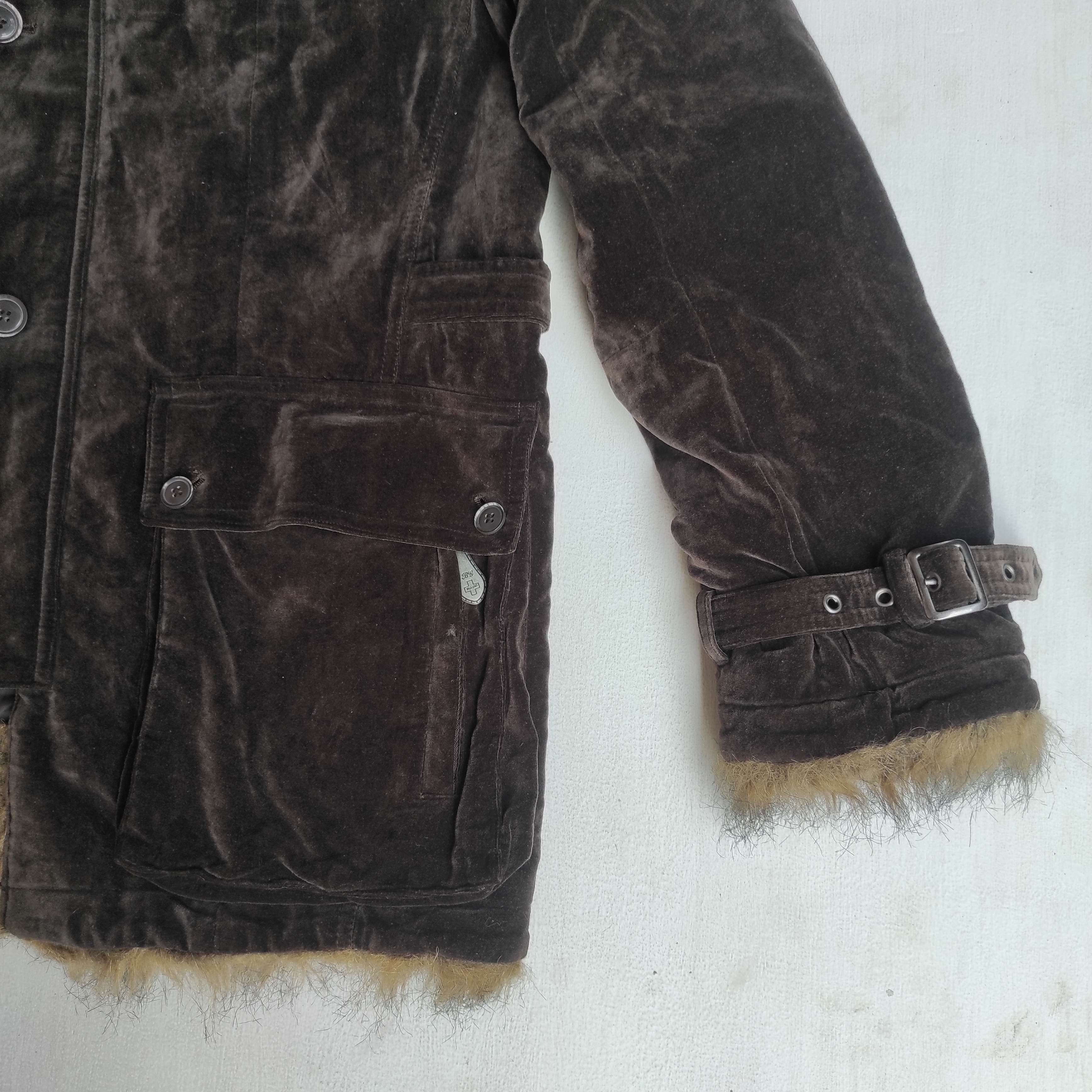 14th Addiction Bernings Sho Faux Fur Shearling Bondage Velvet Jacket Size US M / EU 48-50 / 2 - 5 Thumbnail