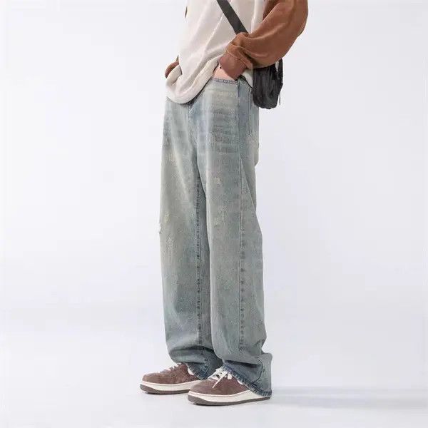 VIBE Light Blue High Street Vintage Loose Casual Pants Size US 29 - 8 Thumbnail