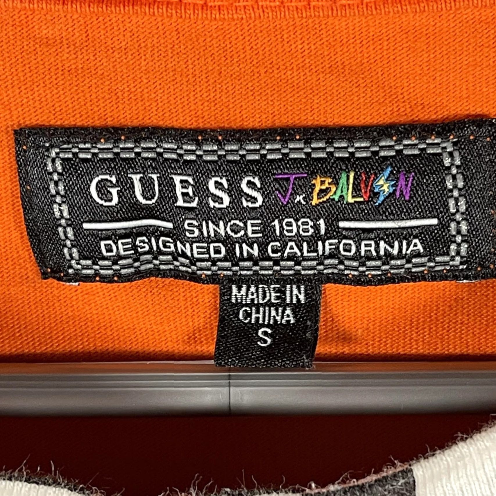 Guess GUESS X J BALVIN Shirt Mens Small Orange Logo Graphic Tee Crewneck Size US S / EU 44-46 / 1 - 6 Thumbnail