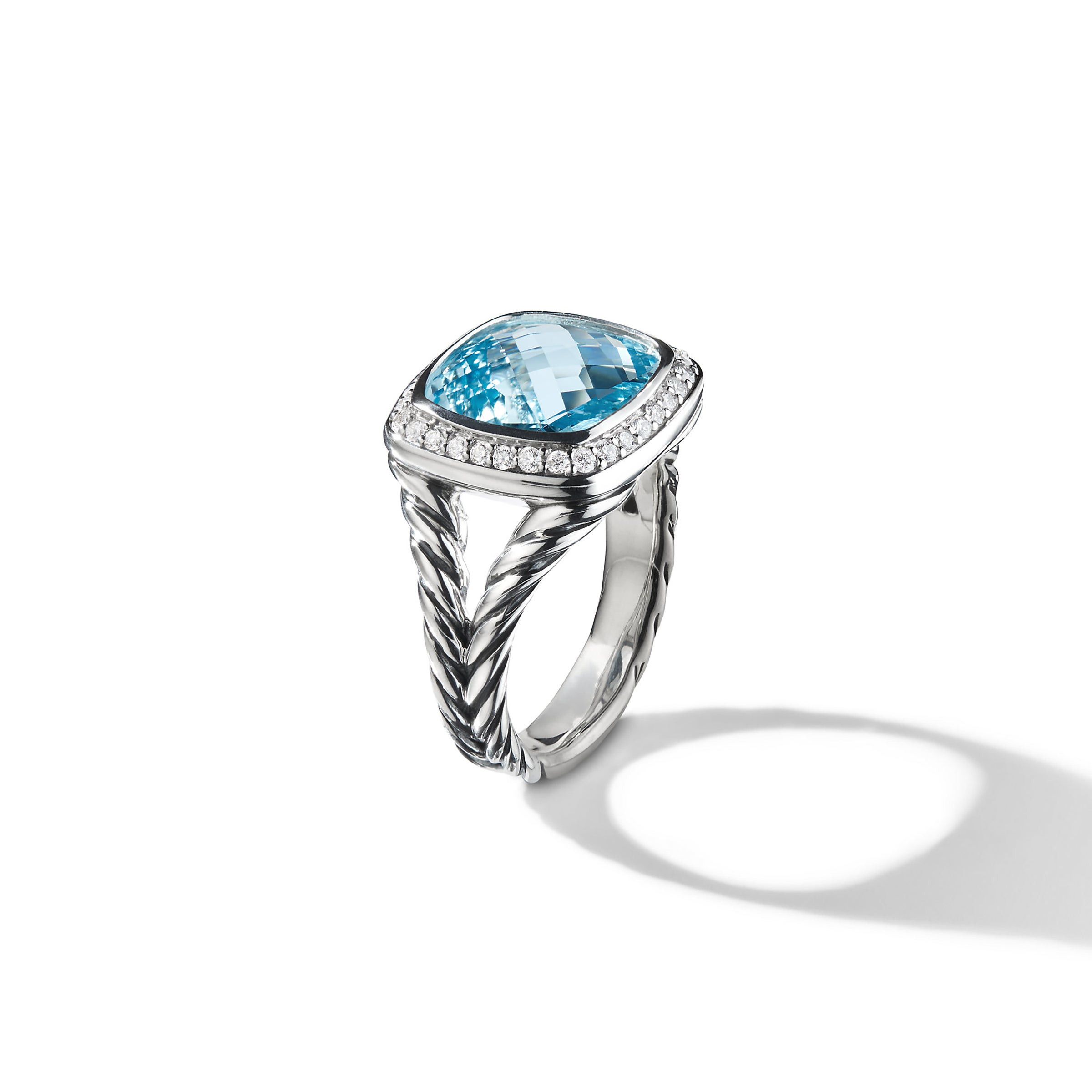 David Yurman o1w1db10525 R12308D Ring in Silver with Topaz and Diamond Size ONE SIZE - 2 Thumbnail