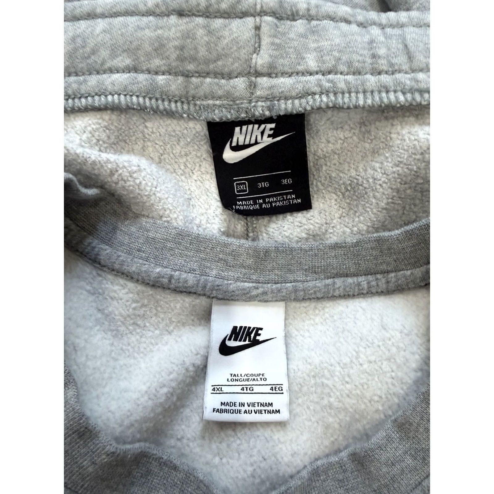Nike Nike Sportswear Club Fleece Sweatshirt & Pants Set Tracksuit Gray 3XL/4XL Mens Sweatpants Hoodie Sweatshirt Sweatsuit Size US XXL / EU 58 / 5 - 3 Thumbnail