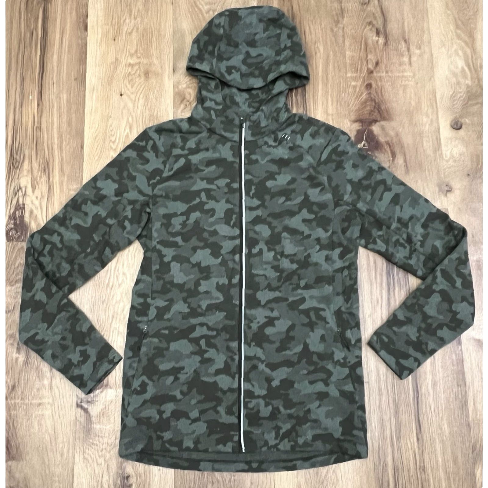 Lululemon Lululemon Hoodie Mens Small Green Campouflage Surge Warm Jacquard Sweatshirt Full Zip Running Size US S / EU 44-46 / 1 - 2 Thumbnail