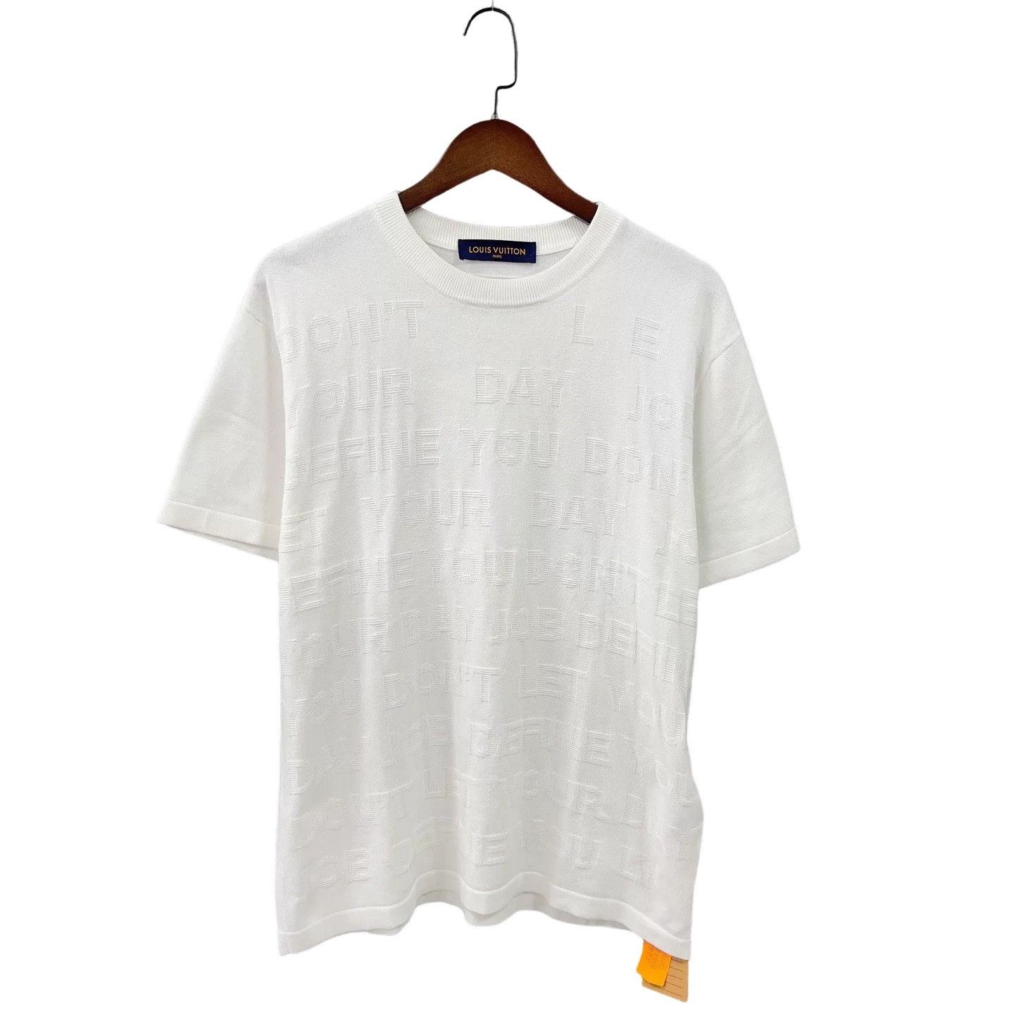 Louis Vuitton Louis Vuitton Embossed Text Knit T-Shirt Size M Size US M / EU 48-50 / 2 - 1 Thumbnail