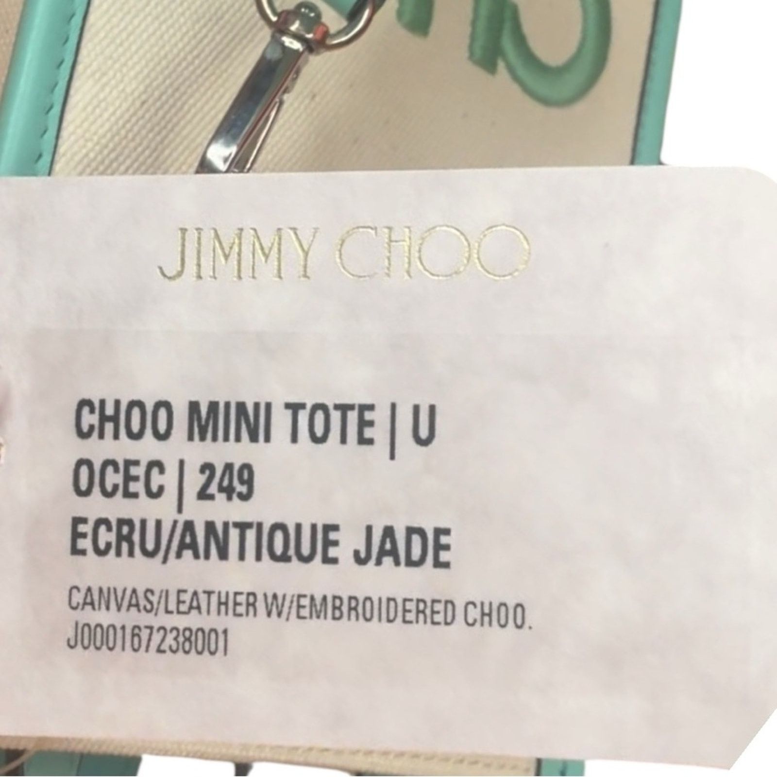 Jimmy Choo Jimmy Choo Mini Tote Crossbody Antique Jade NWT Size ONE SIZE - 13 Thumbnail