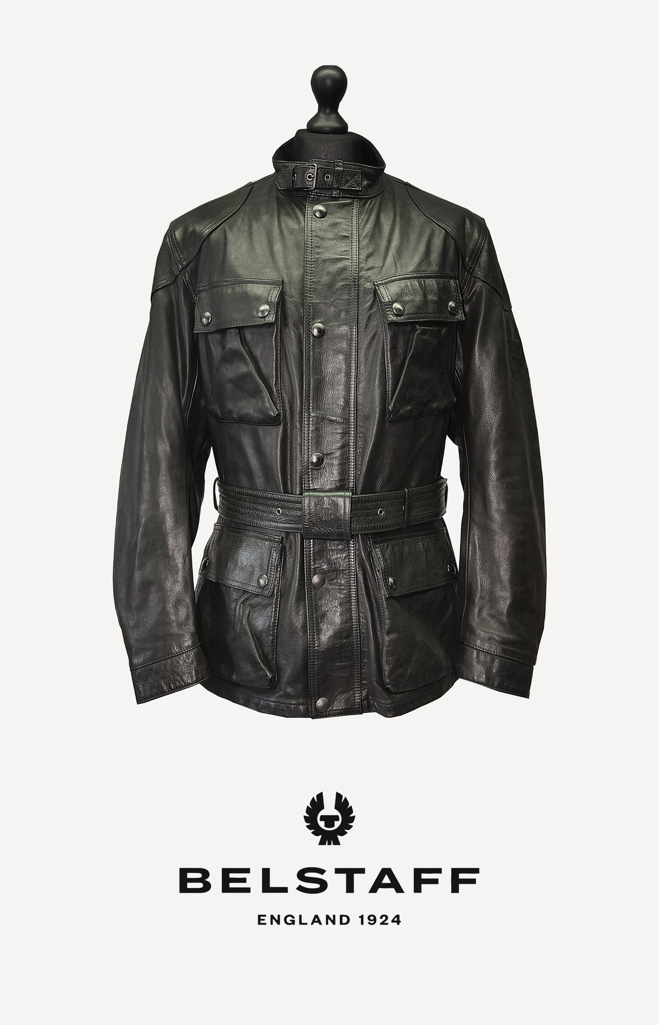 Belstaff It Trialmaster Panther Leather Biker Jacket