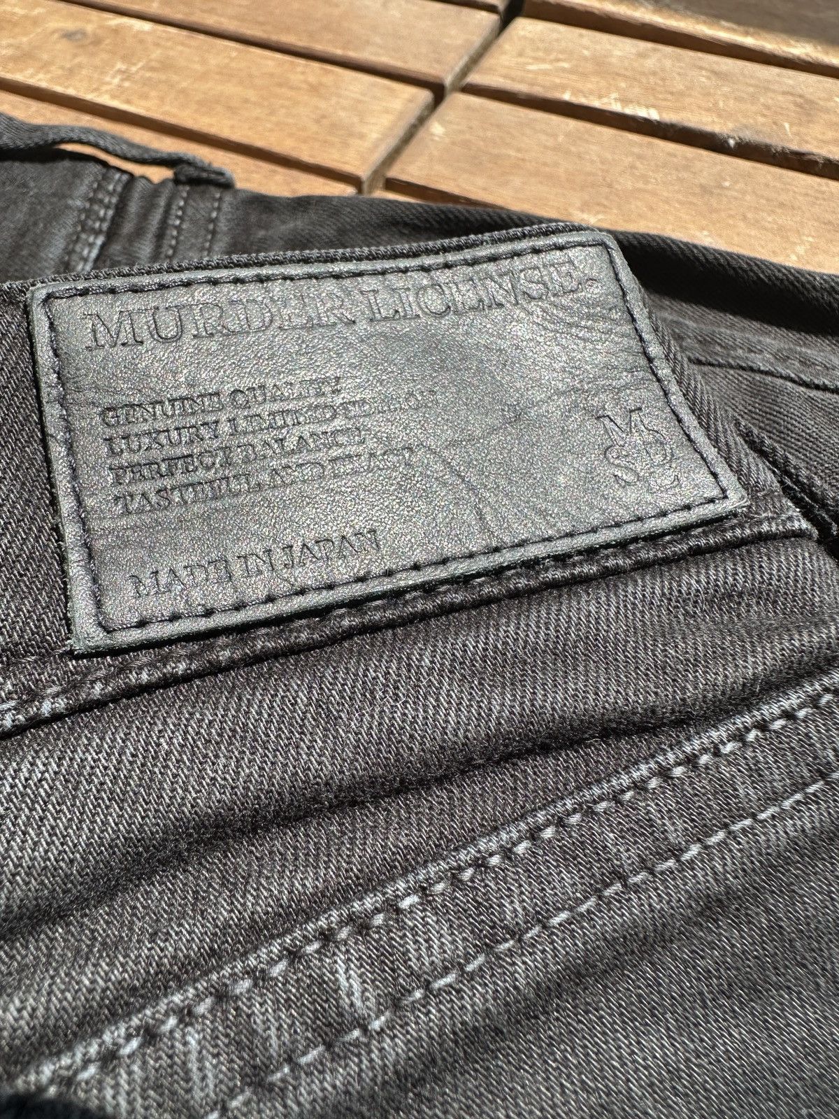 Murder License Murder License Black Stretch Denim – Made in Japan Size US 32 / EU 48 - 4 Thumbnail