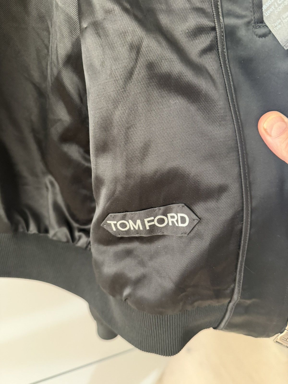 Tom Ford Tom Ford Viscose black caddy Bomber 52/L Size US L / EU 52-54 / 3 - 2 Thumbnail