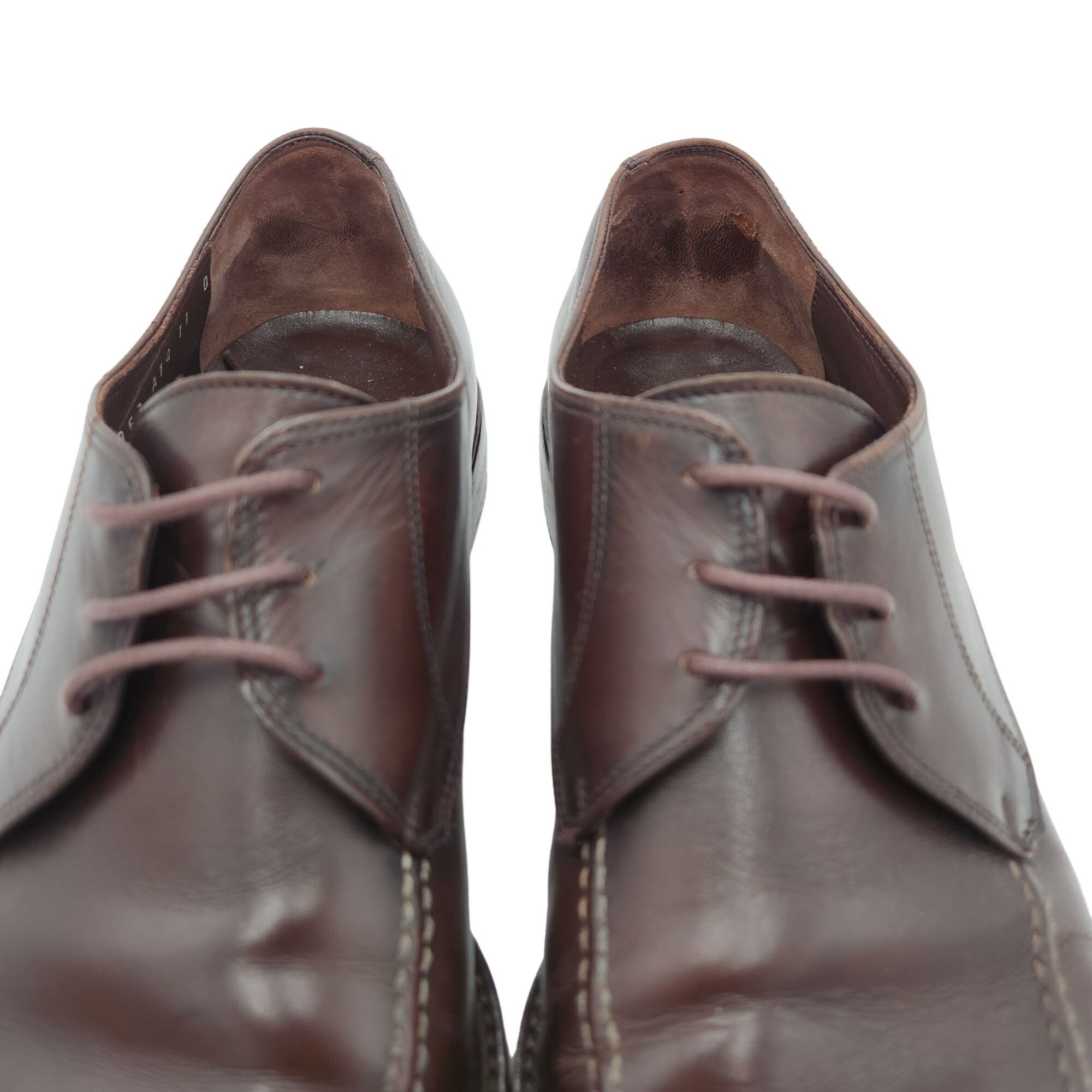 Salvatore Ferragamo Vintage Salvatore Ferragamo Italy Mens 11 Dark Brown Leather Size US 11 / EU 44 - 10 Thumbnail