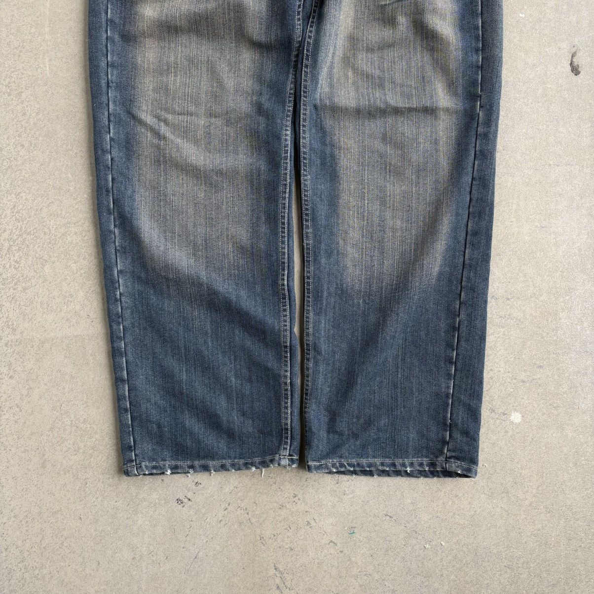 Japanese Brand × Vintage Crazy Y2K Baggy BC Jeans Washed Denim Embroidered Pockets Size US 38 / EU 54 - 6 Thumbnail
