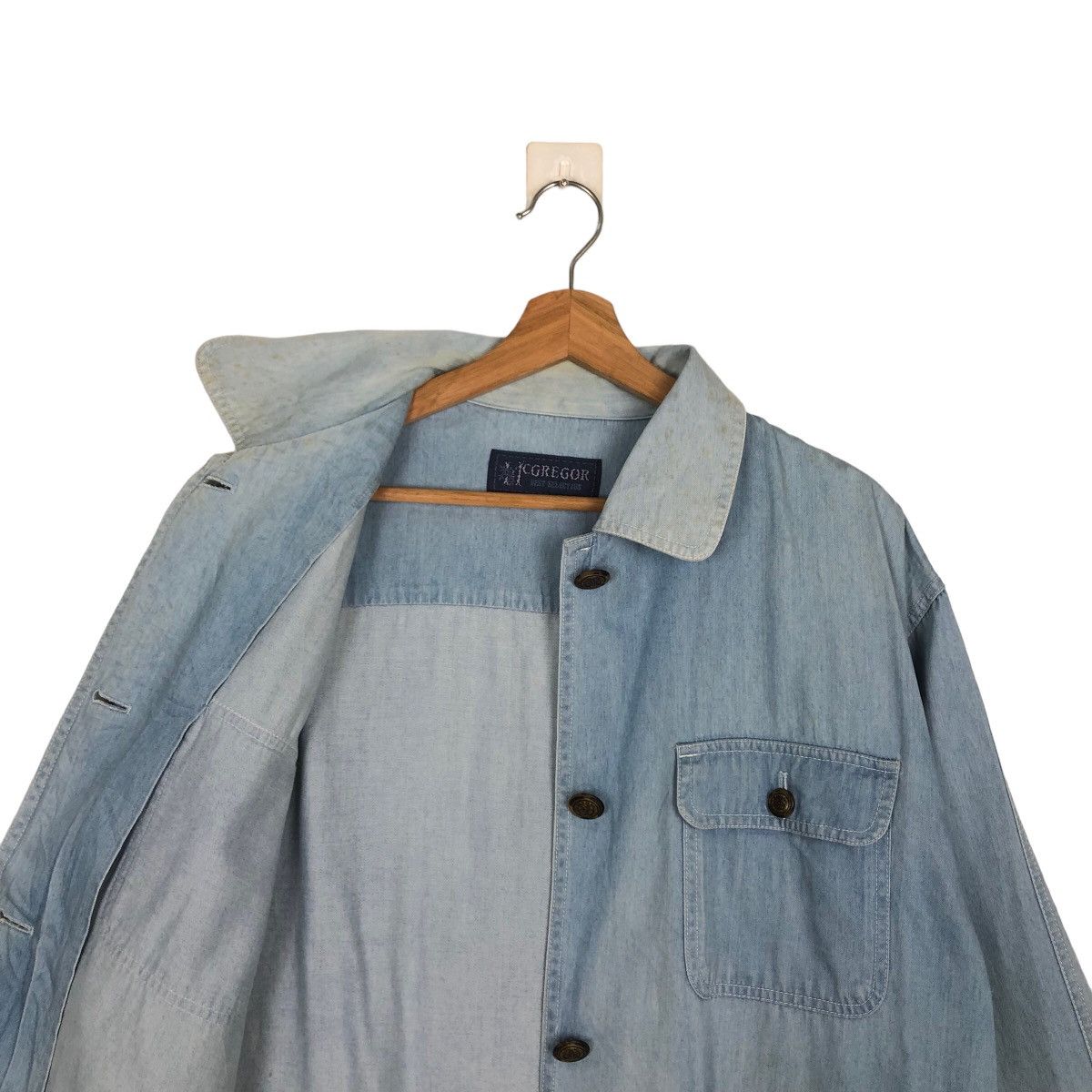 Japanese Brand 🔥90’s VINTAGE CHORE CHAMBREY DENIM JACKET MC GREGOR JAPAN Size US M / EU 48-50 / 2 - 9 Thumbnail