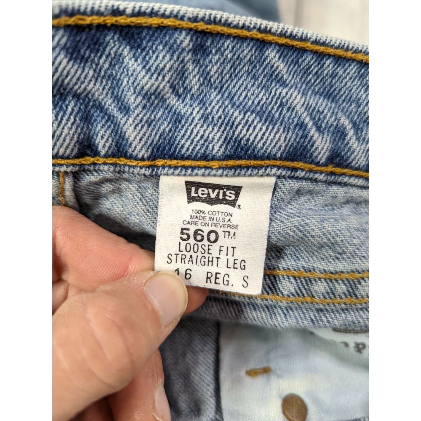 Levi's VINTAGE Levi’s 560 Women’s Jeans 34x28 High Waist Loose Fit Straight 16 Reg S V2W USA Mens? Womens? Size 38" / US 16 / IT 52 - 3 Thumbnail