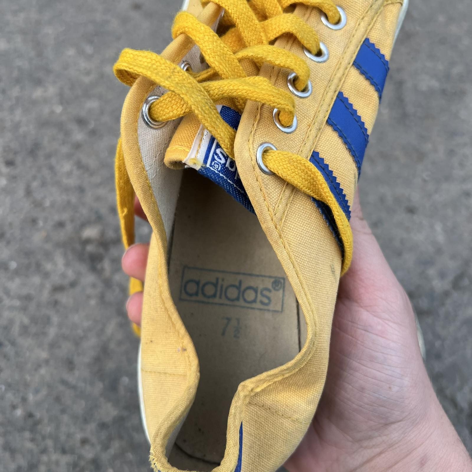 Vintage Adidas Adria 1970s Canvas Trainers Made In Taiwan Sneakers Size US 7 / EU 40 - 7 Thumbnail