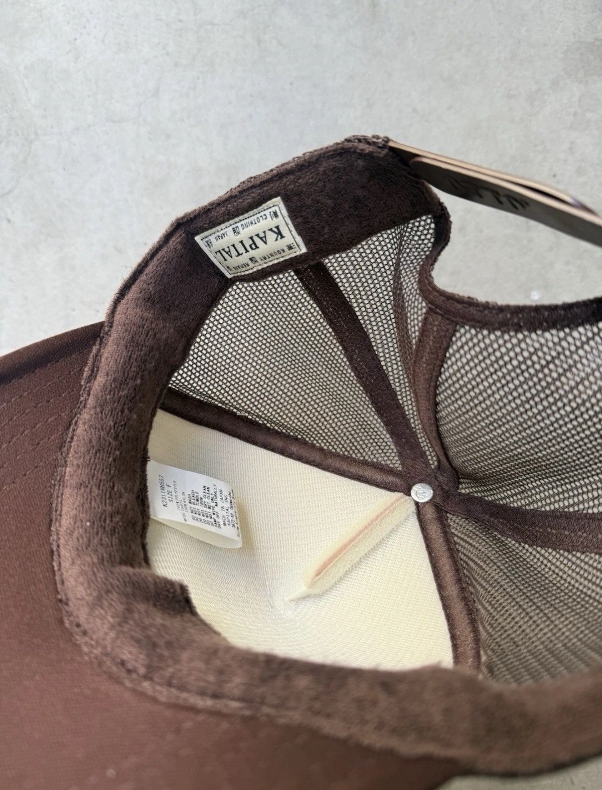 Kapital Kountry Kapital Kountry "Working Hero" Mesh Trucker Hat Brown/Cream Size ONE SIZE - 2 Thumbnail