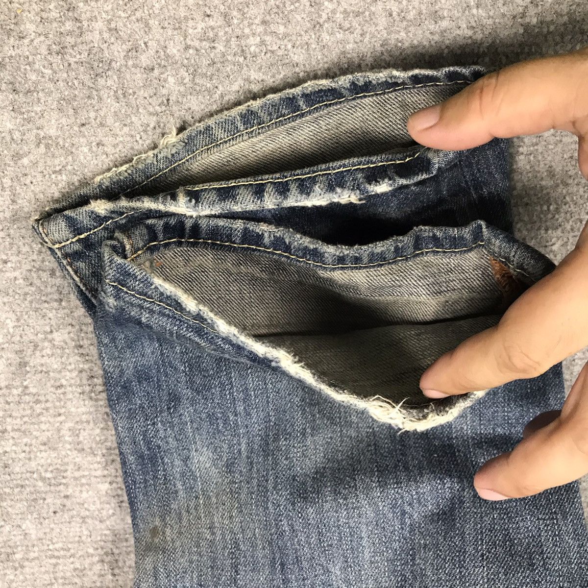 Japanese Brand Abercrombie fitch Distressed denim Japanese style pants Size US 30 / EU 46 - 14 Thumbnail