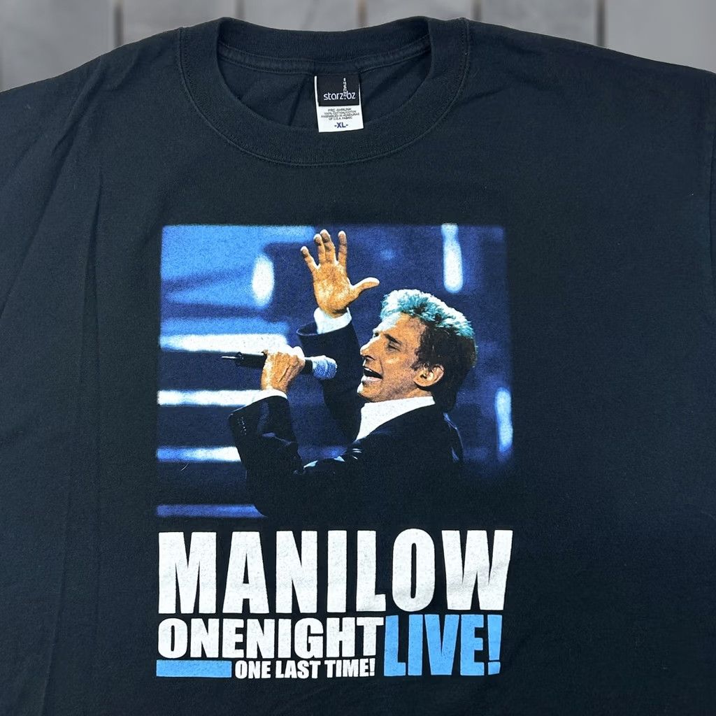 Vintage VINTAGE BARRY MANILOW CONCERT T-Shirt XL tour 2004 ONE NIGHT ONE LAST TIME Black Mens Size US XL / EU 56 / 4 - 1 Thumbnail